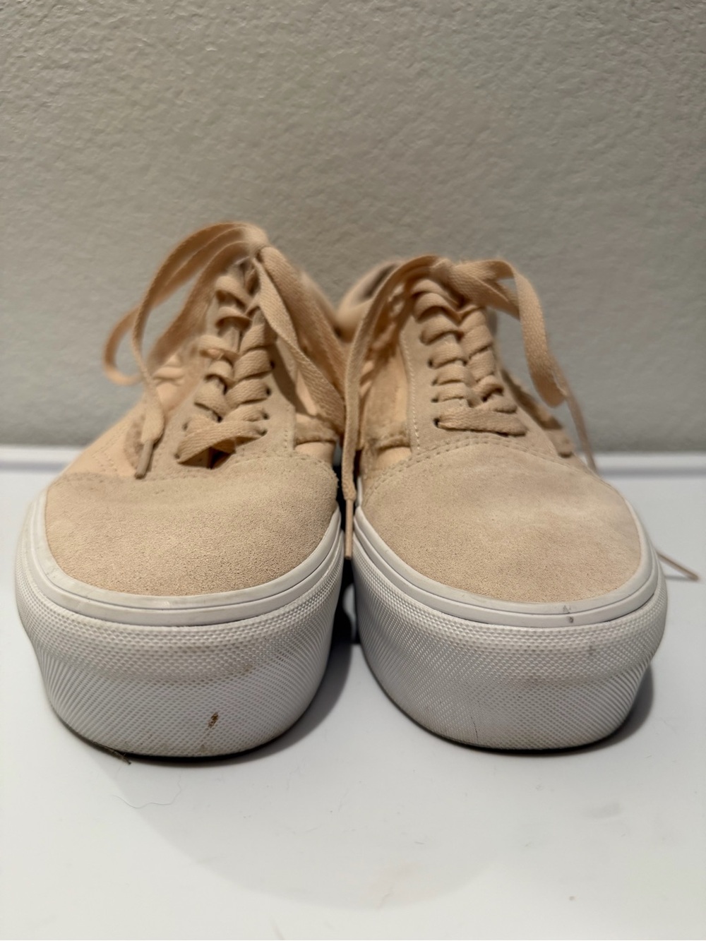 Vans Blush Pink Suede Platform Lace-Up Sneakers
